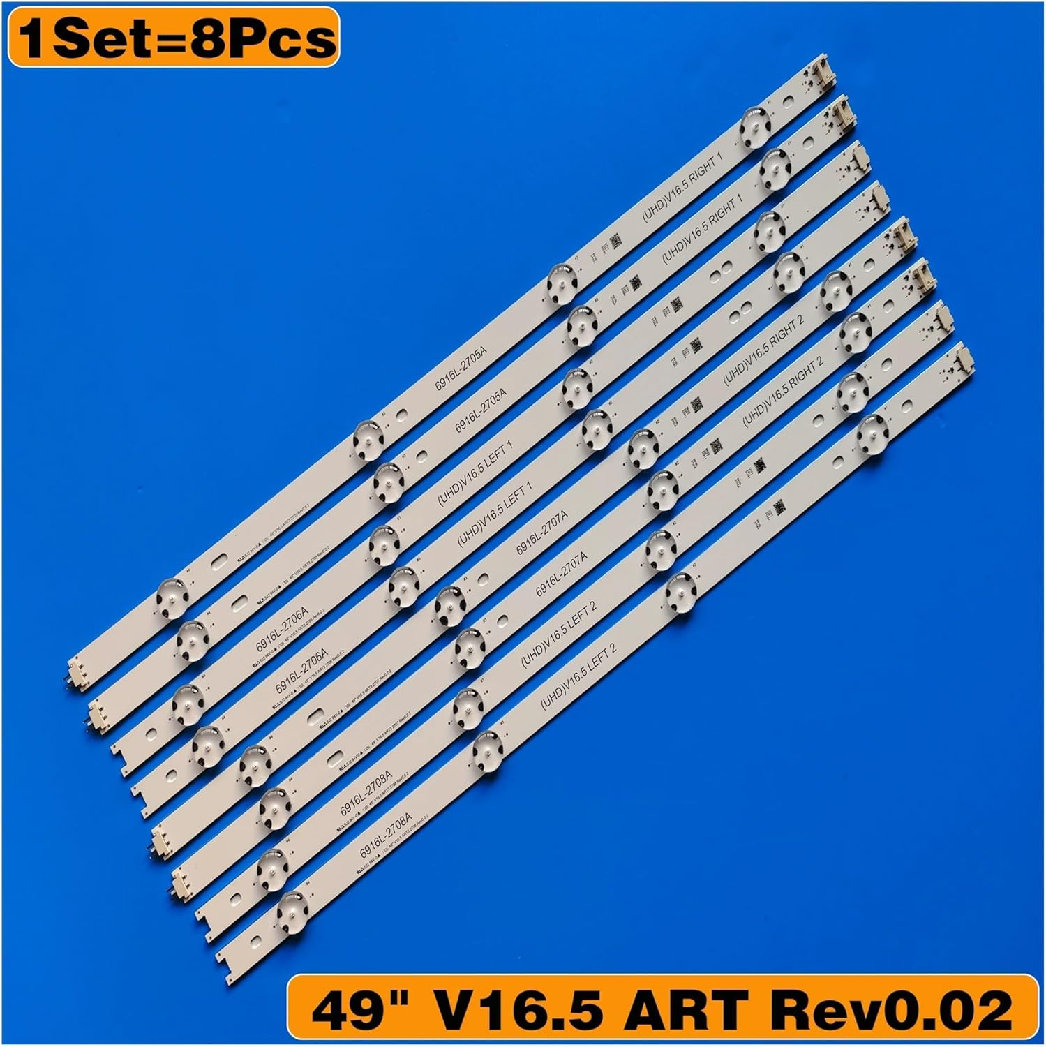 LED Backlight Strip for 49Inch TV LIG 49LJ58300W 49UH603V 49UH620V LC490DGE 6916L-2705A 6916L-2706A 6916L-2707A 6916L-2708A image number 4