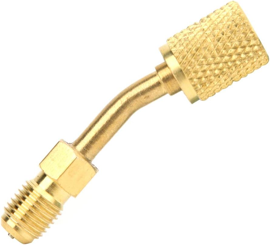 R410A Precision Brass 1/4Inch Male SAE to 5/16Inch Female SAE Adapter Vacuum Pump Split System, Stable Performance, for HVAC Technicians (AD87-45) image number 5