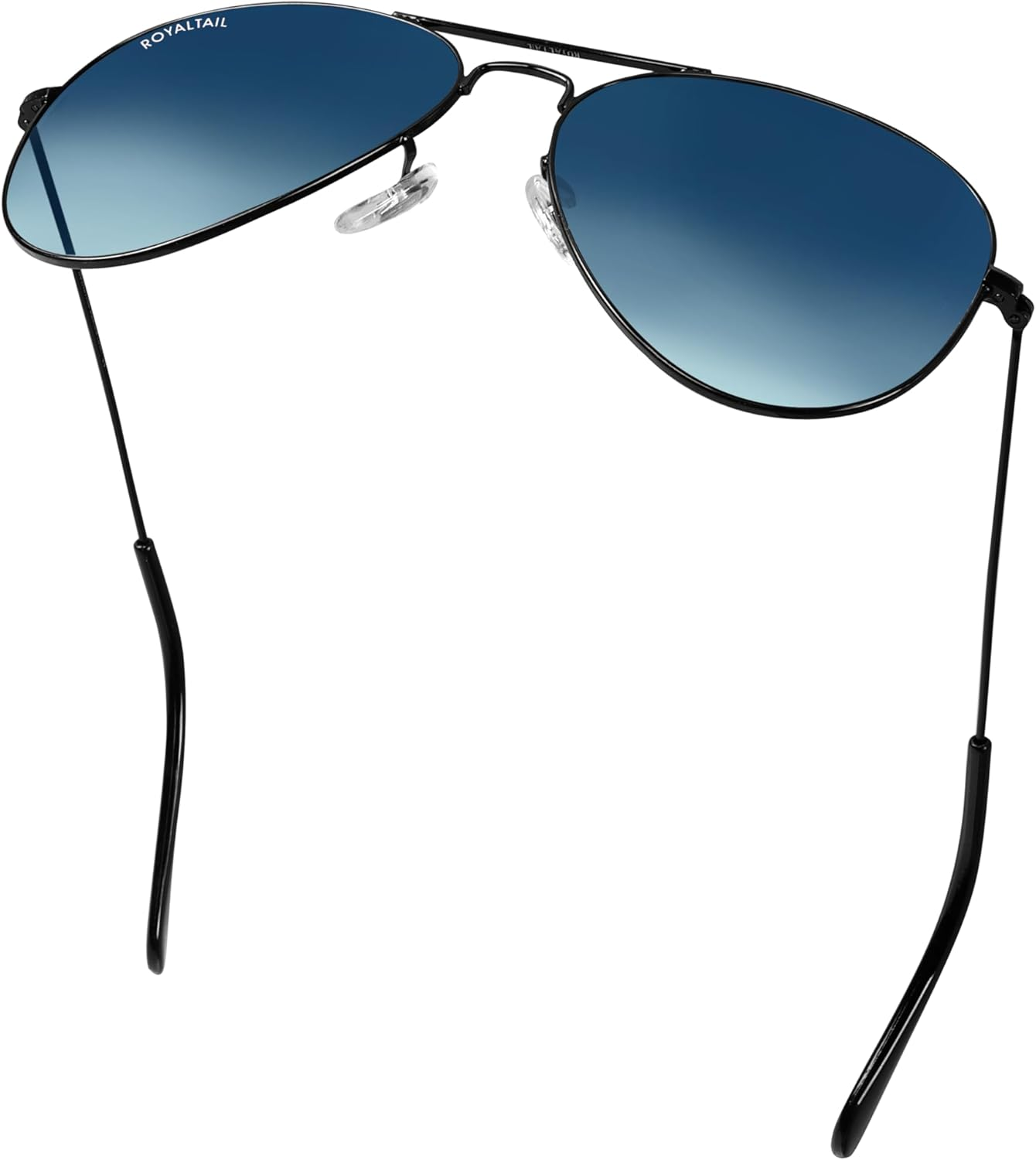 Royaltail Aviator Sunglasses Pilot Shape Unisex Square 100% UV Protected | for Men & Women | for Eye Protection, Safety, Party, Styling & Driving - Black Black image number 7