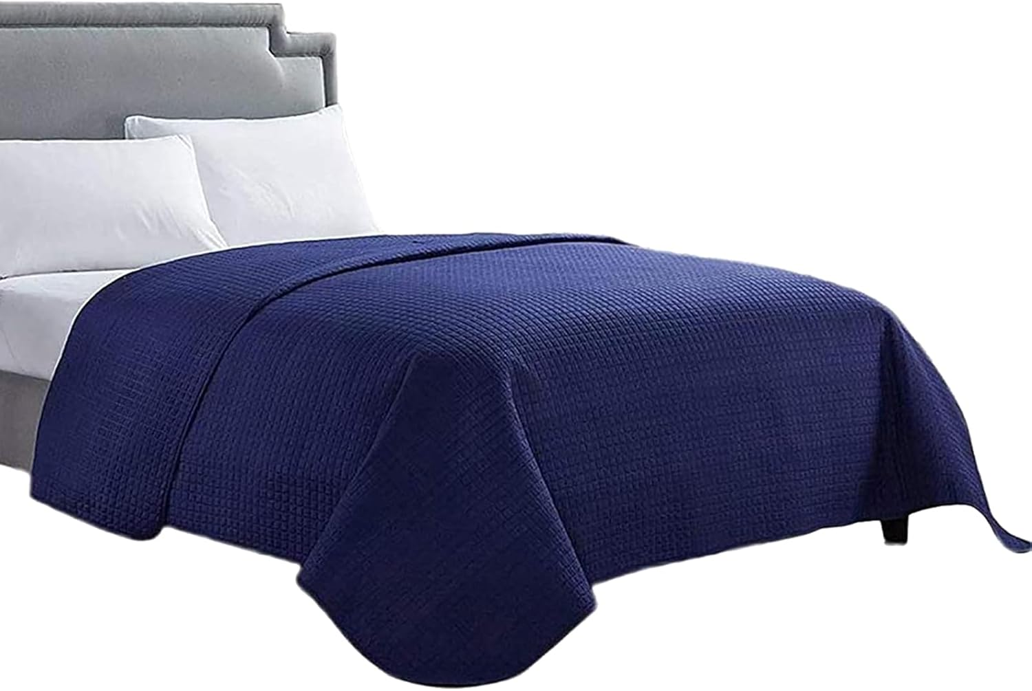 Hollyhome Luxury Checkered Super Soft Solid Single Pinsonic Bed Quilt Bedspread Bed Cover, Beige, Full/Queen