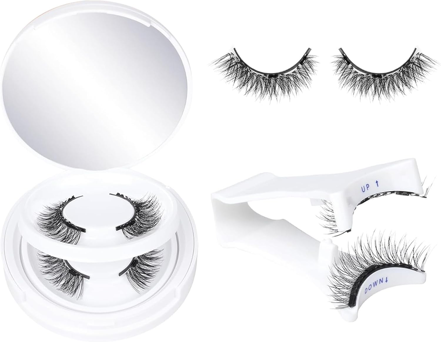 Reusable Magnetic Eyelashes Kit with Applicator - Magnetic Eyelashes Natural Look