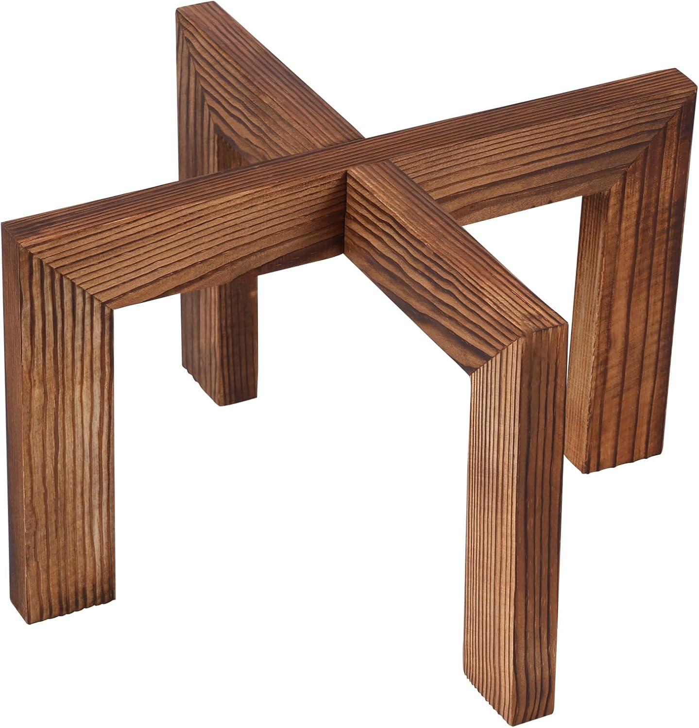 Awobepl Plant Stand Indoor Wood Plant Holder Minimalist Wood Flower Pot Stand Rustic Planter Stand Sturdy Wood Plant Holder for Indoor Home Office Plant image number 3