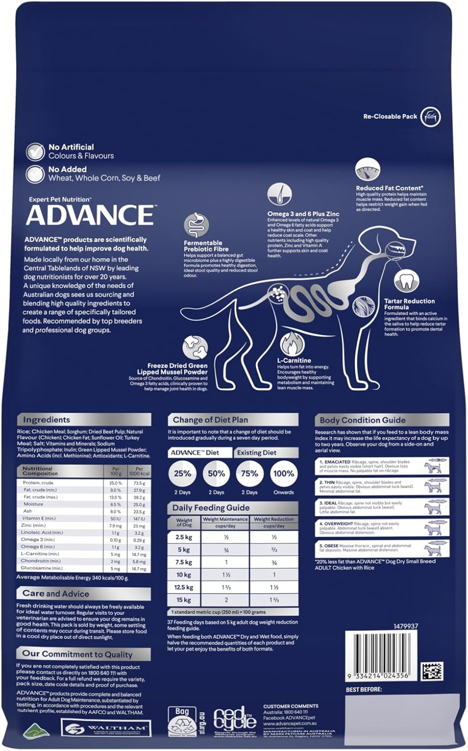ADVANCE DOG WEIGHT CONTROL TOY SMALL BREED 2.5KG (303587)