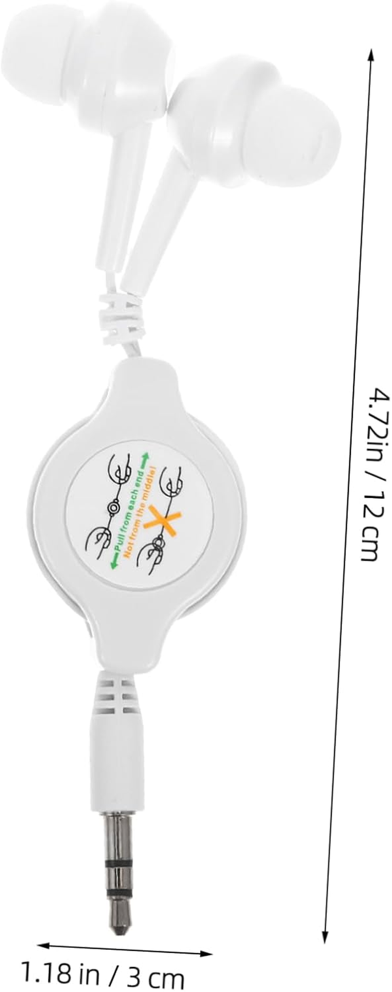 TOYZFRIENDY Retractable in Ear Earphones Jack Lightweight Portable with Cushioned Comfort for Travel Sleep and Digital Devices White image number 4