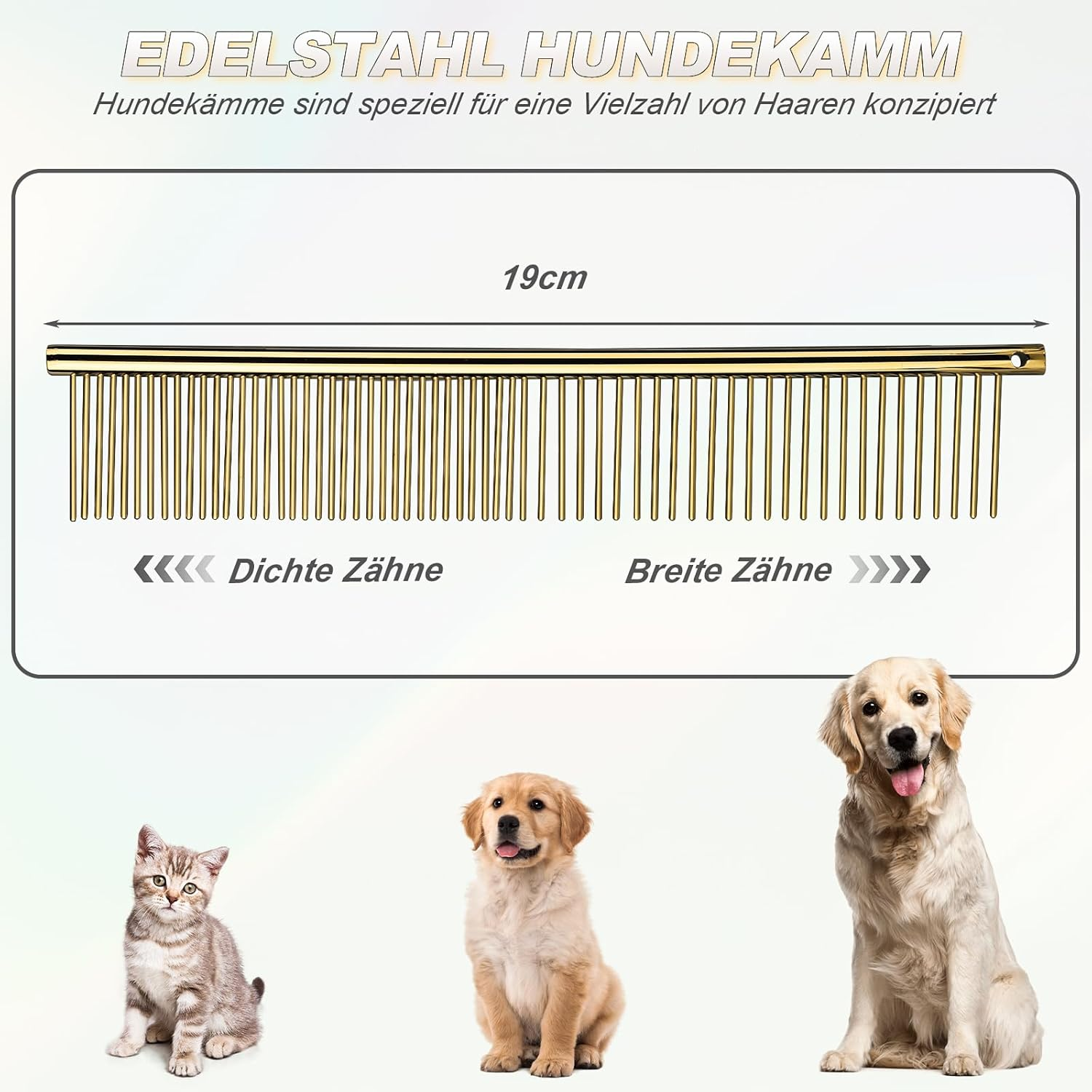 Purple Dragon 8 Inch Dog Scissors Set Professional 3-In-1 Fur Scissors Set for Dogs &ndash; Golden Dog Scissors Set Straight, Serrated and Curved Scissors Are Included for Dogs for Cats and Other Animals image number 3