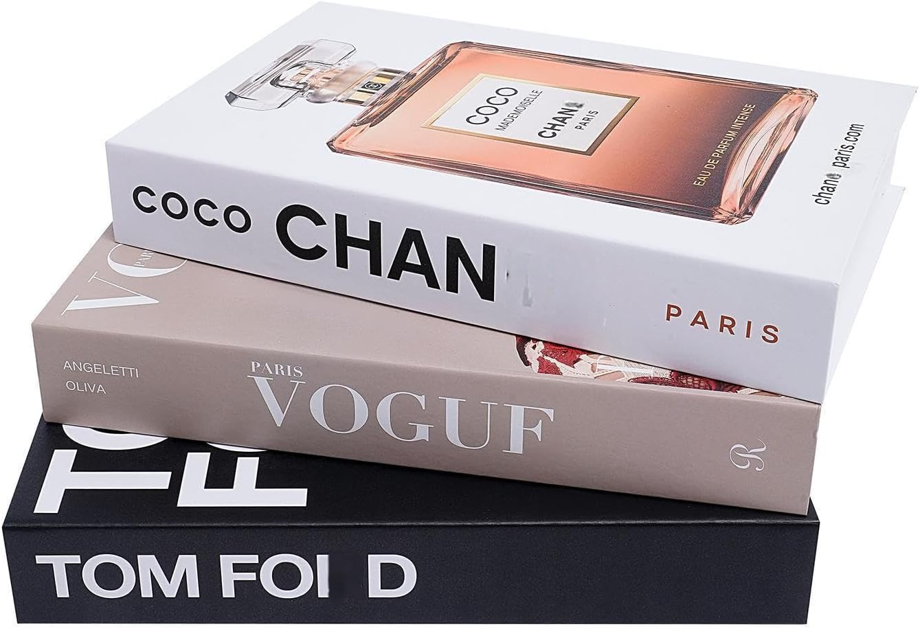3 Pcs Fashion Decorative Books for Home Decor,Modern Faux Books for Farmhouse Decor,For Boho Decoration Coffee Table/Shelf Accessories/Office/Living Room/Bedroomfor/Desk - 3-Style Deluxe Perfome image number 3