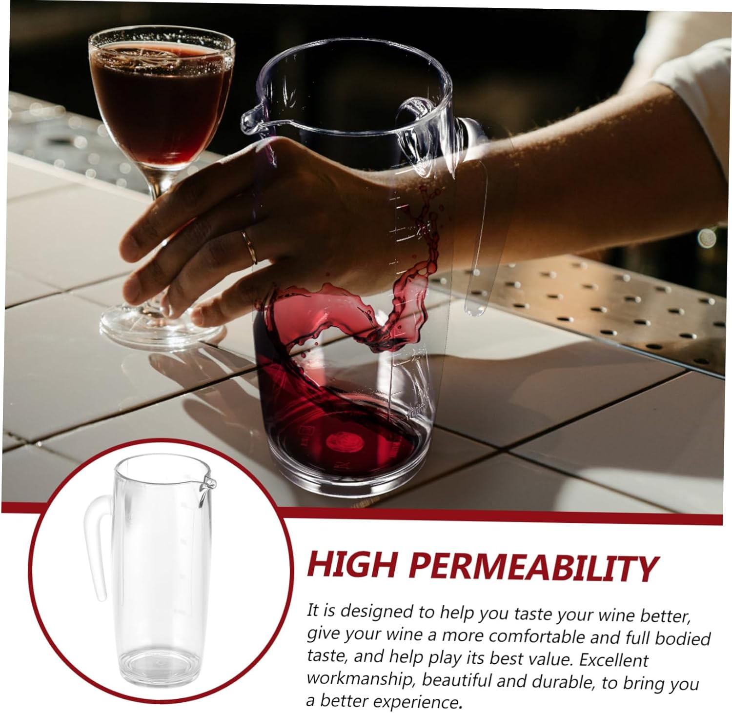 FELTECHELECTR Wine Decanter Aerator Red Wine Dispenser Whisky Dispenser Container Material image number 1