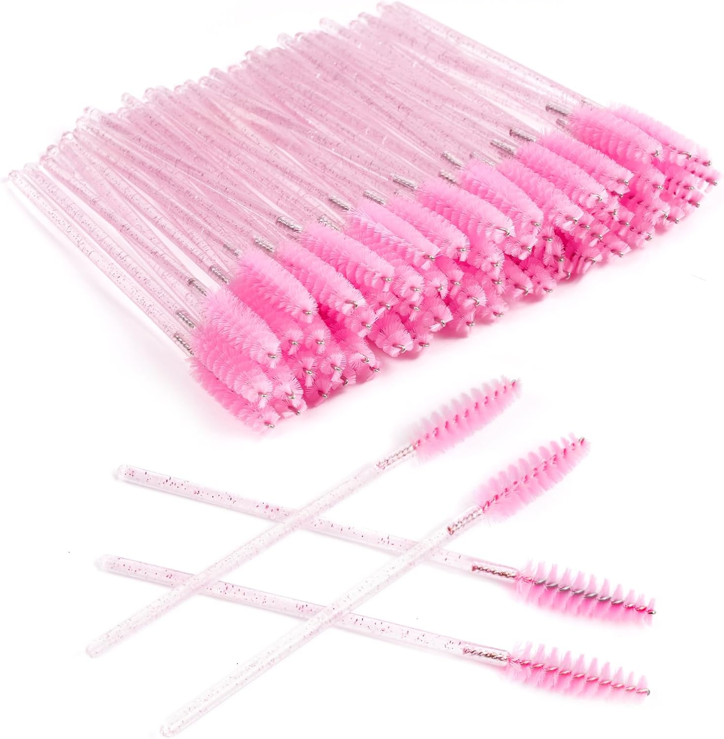 LOPHE Black Eyelash Brushes, Disposable, Pack of 120 Eyelash Brushes, Mascara, Wands, Bendable, Eyelash Brush Tube for Combing and Extending Eyelashes