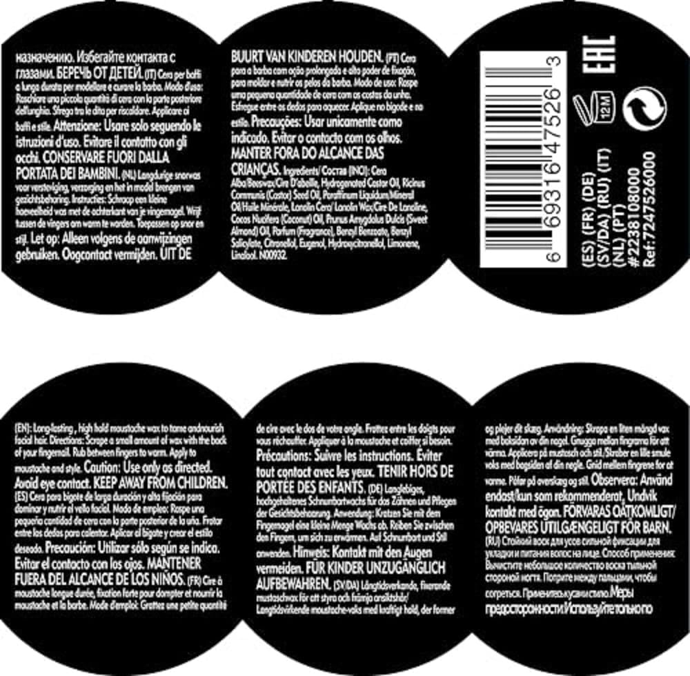 American Crew Men'S Mustache Wax, Strong Hold, 0.5 Oz image number 2