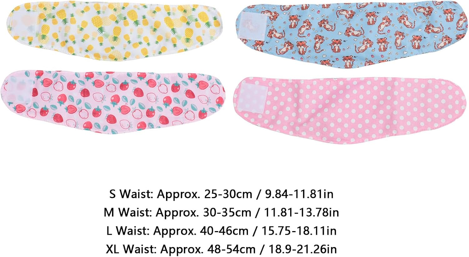 4Pcs Washable Dog Diapers Male, Reusable Soft Belly Bands for Dogs, Puppy Nappies Wrap for Post Surgery Wound Care Daily Training, Belly Bands for Male Dogs, Male Dog Wraps (M) image number 6
