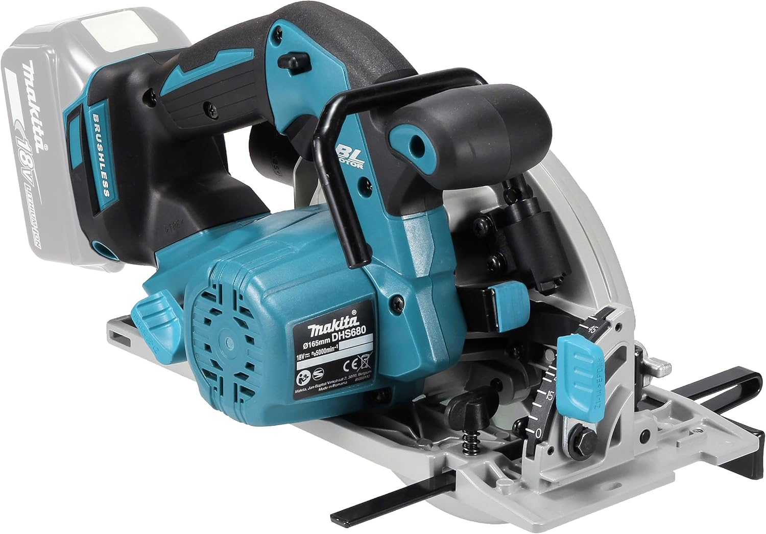 Makita DHS680Z Mobile Circular Saw 18V Brushless 165Mm, Tool Skin Only, Battery and Charger Are Not Included. image number 5