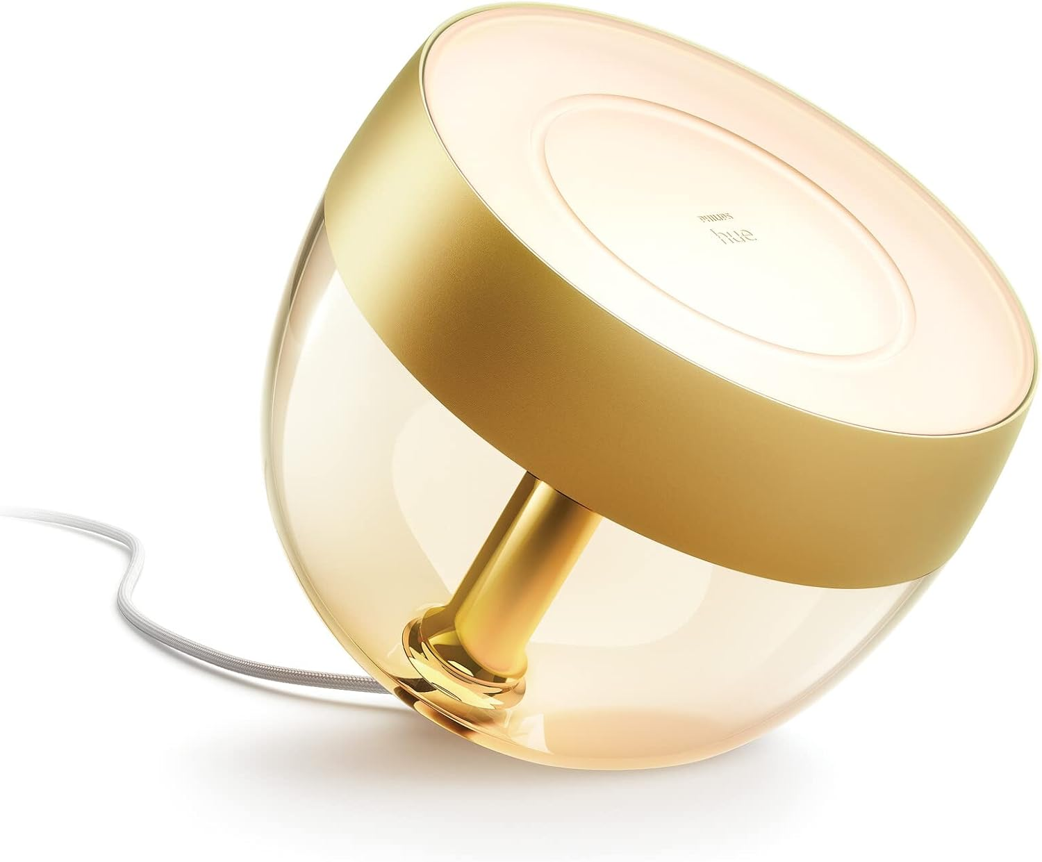 Philips Hue Iris White and Colour Ambiance Smart Table Light V4 [Gold] with Bluetooth, Compatible with Alexa, Google Assistant and Apple Homekit
