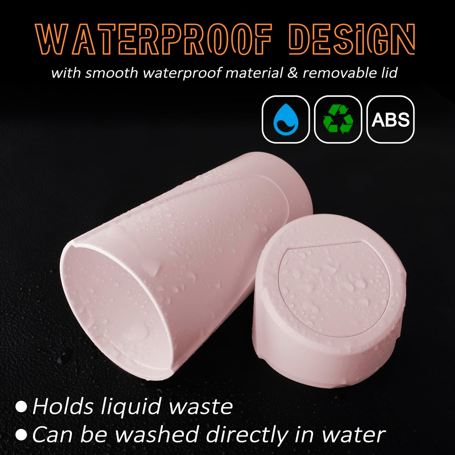 Car Trash Can with Lid, Leakproof Garbage Can with 40 Attached Trash Bags, Mini Essential Car Accessories for Interior, SUV, Home, Office (Sakura Pink) - 2Pack Black image number 4