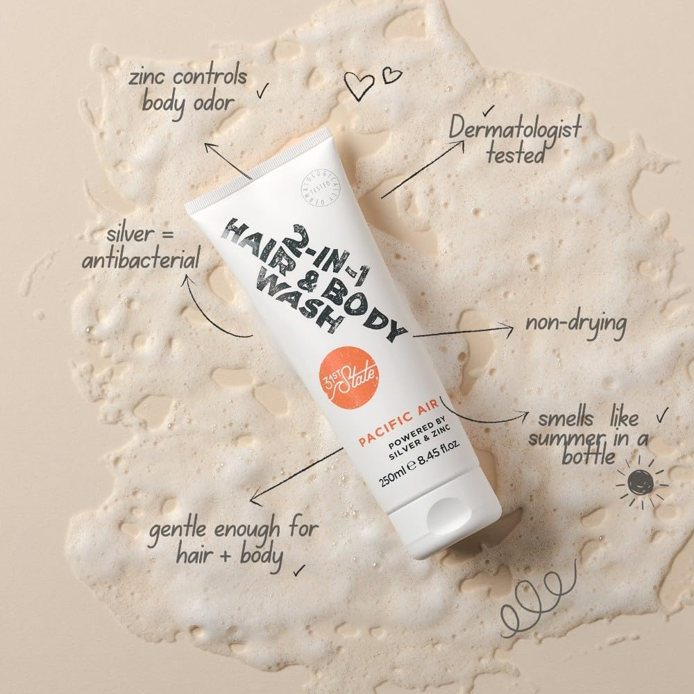 31St State 2-In-1 Hair and Body Wash, Antibacterial Properties but Gentle to the Skin image number 4