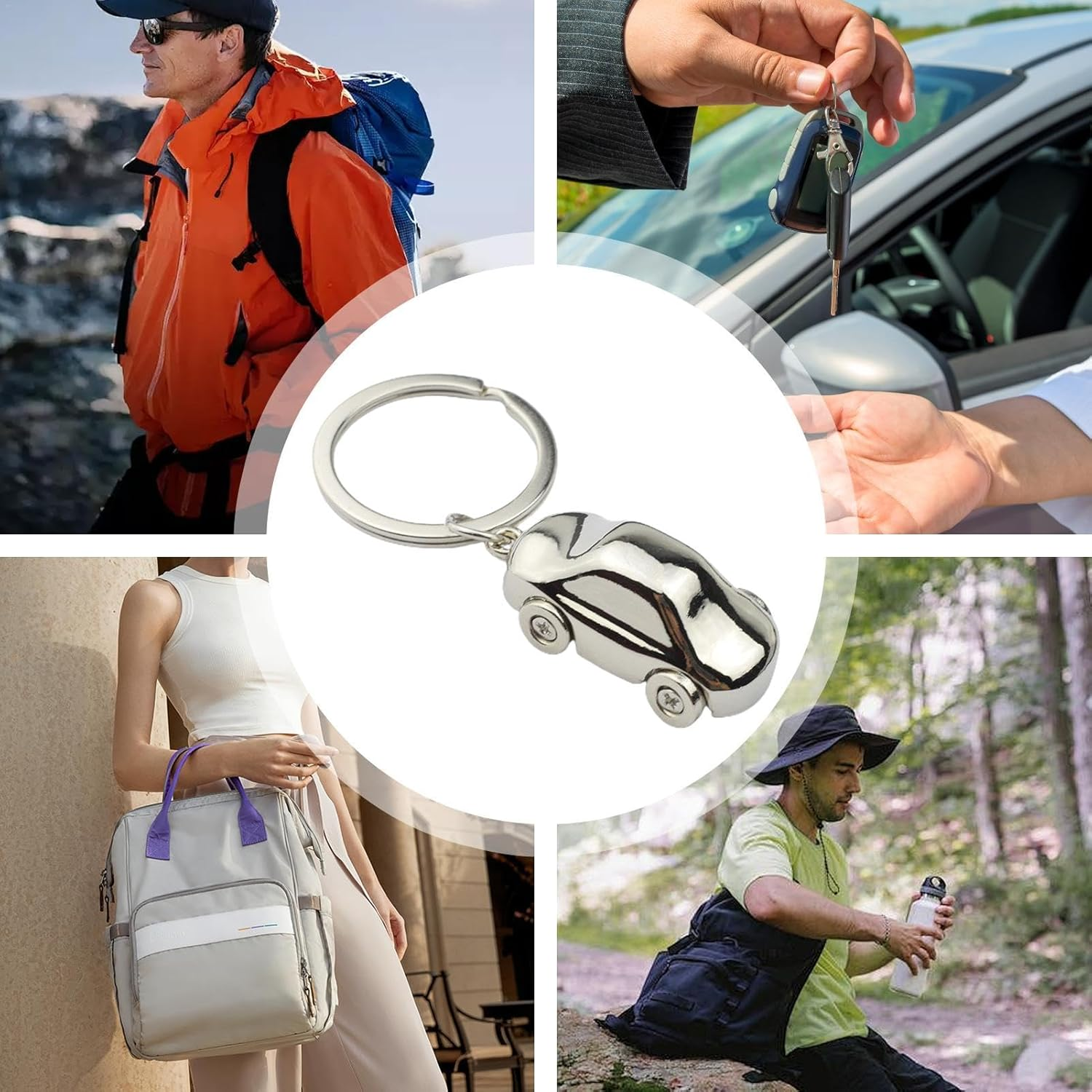 Pzuryhg Car Key Pendant | Creative Backpack Purse Charm | Stylish Cool Metal Model Pendant for Bag, Pocket, Wallet, Car Key, Travel, Iron, Refer to Description image number 6