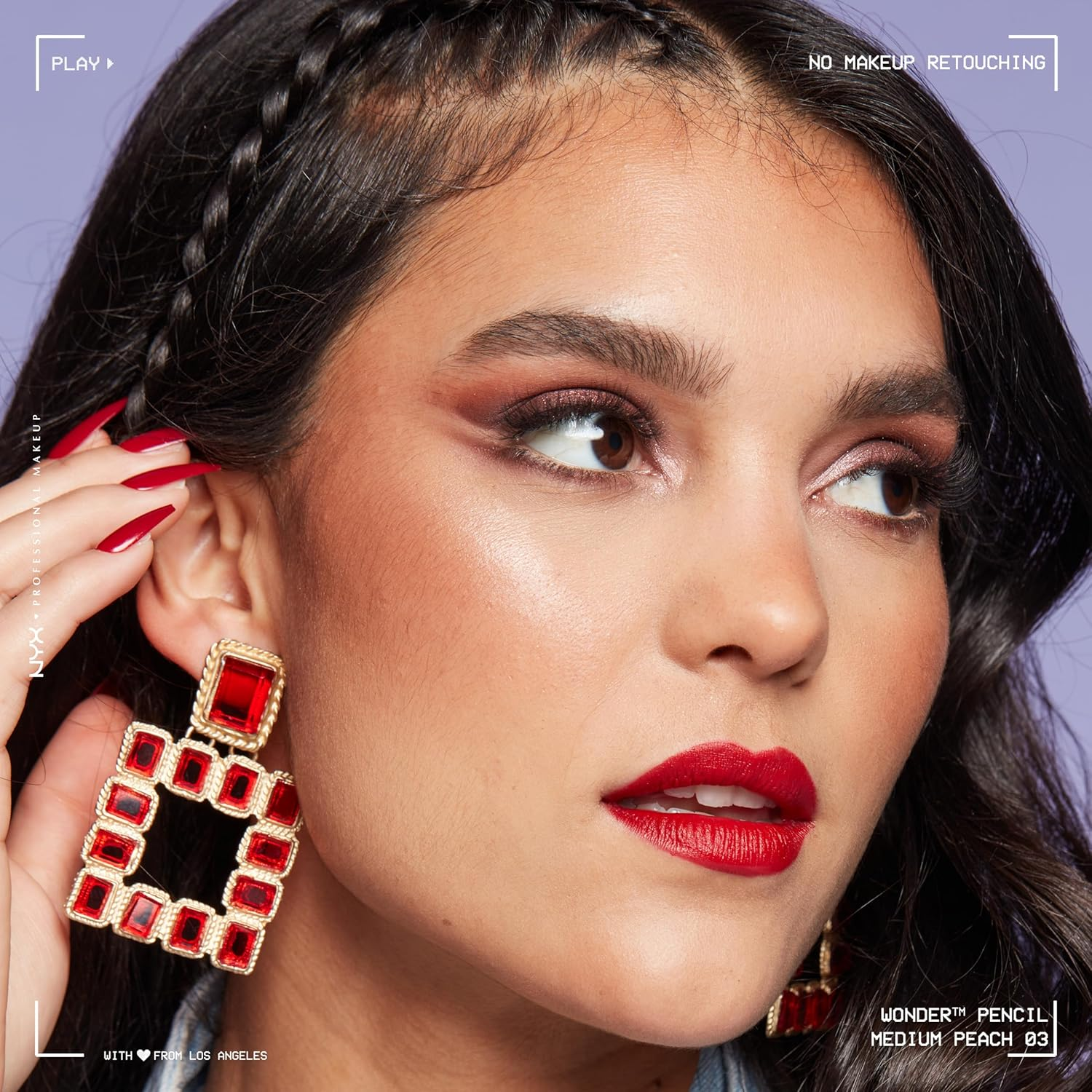 NYX Professional Makeup Eyebrow Highlighter, Double Sided Pen, Highlight, Conceal and Shape, Wonder Pencil, Medium Peach - 05 Warm Deep image number 6