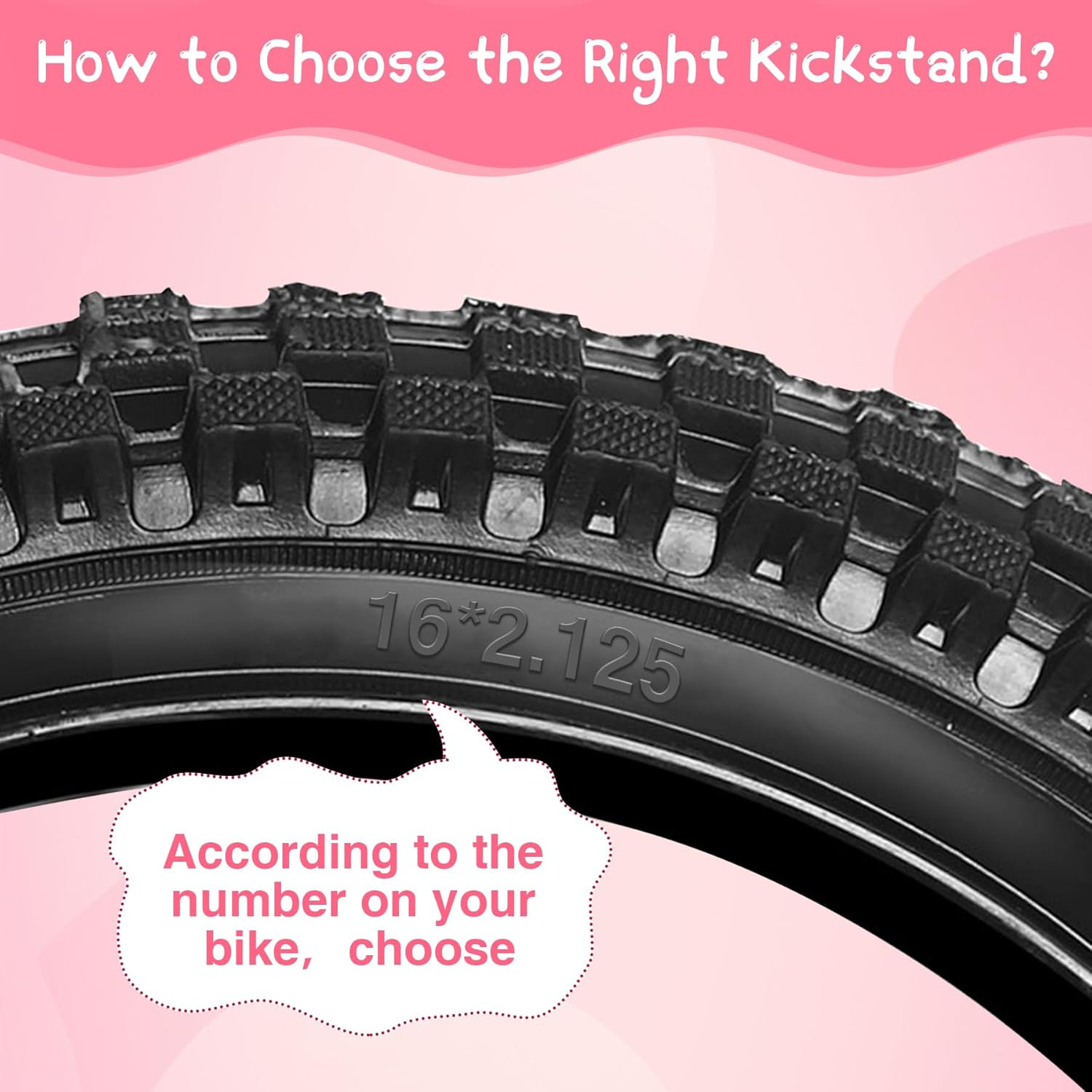 Kids Bike Kickstand Fits 12 14 16 18 20 Inch Bicycles, Aluminum Alloy Kickstand for Kids Bike with Anti-Slip Pad, Universal Fit for Mountain Road Bikes (Pink) image number 3