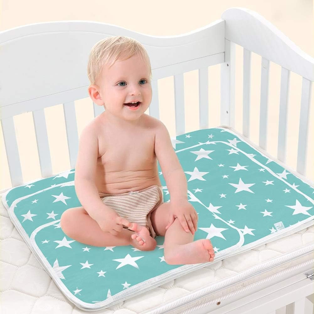 Iziv Changing Pad, Portable Waterproof Changing Diaper Mat (30"X23"), Multi-Purpose Reusable Change Pad Travel Sheet for Baby Stroller, Crib, Mattress Pad Cover for Boys Girls