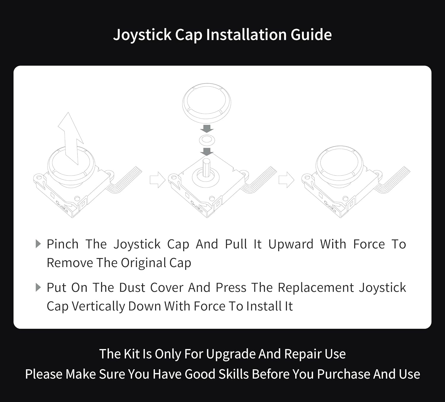 Gulikit Switch Joycon Joystick Replacement, TMR Joystick, Updated Anti-Drift TMR Electromagnetic Joystick for Switch LCD/OLED Joy Con & Switch Lite image number 5