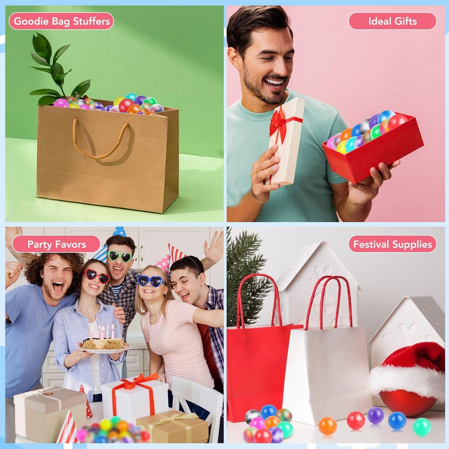 28 Pack Squishy Ball, Fidget Ball, Stress Balls Bulk for Adults, Anxiety and Stress Relief Ball for Adults, Stress Ball for Birthday Gift, Party Favors, Goodie Bag Stuffers image number 6