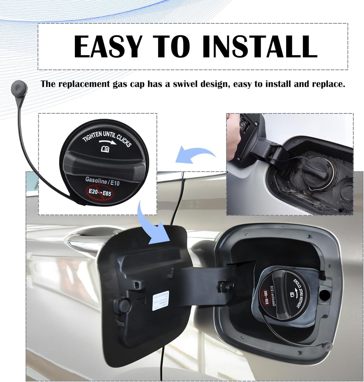 Gas Cap Replacement OEM#FC1079 Fc1080,Fuel Cap Compatible with Ford Ranger,Lincoln MKX Mkz,Mercury Monterey,Standard Automotive Replacement Fuel Tank Caps Car Accessories image number 6