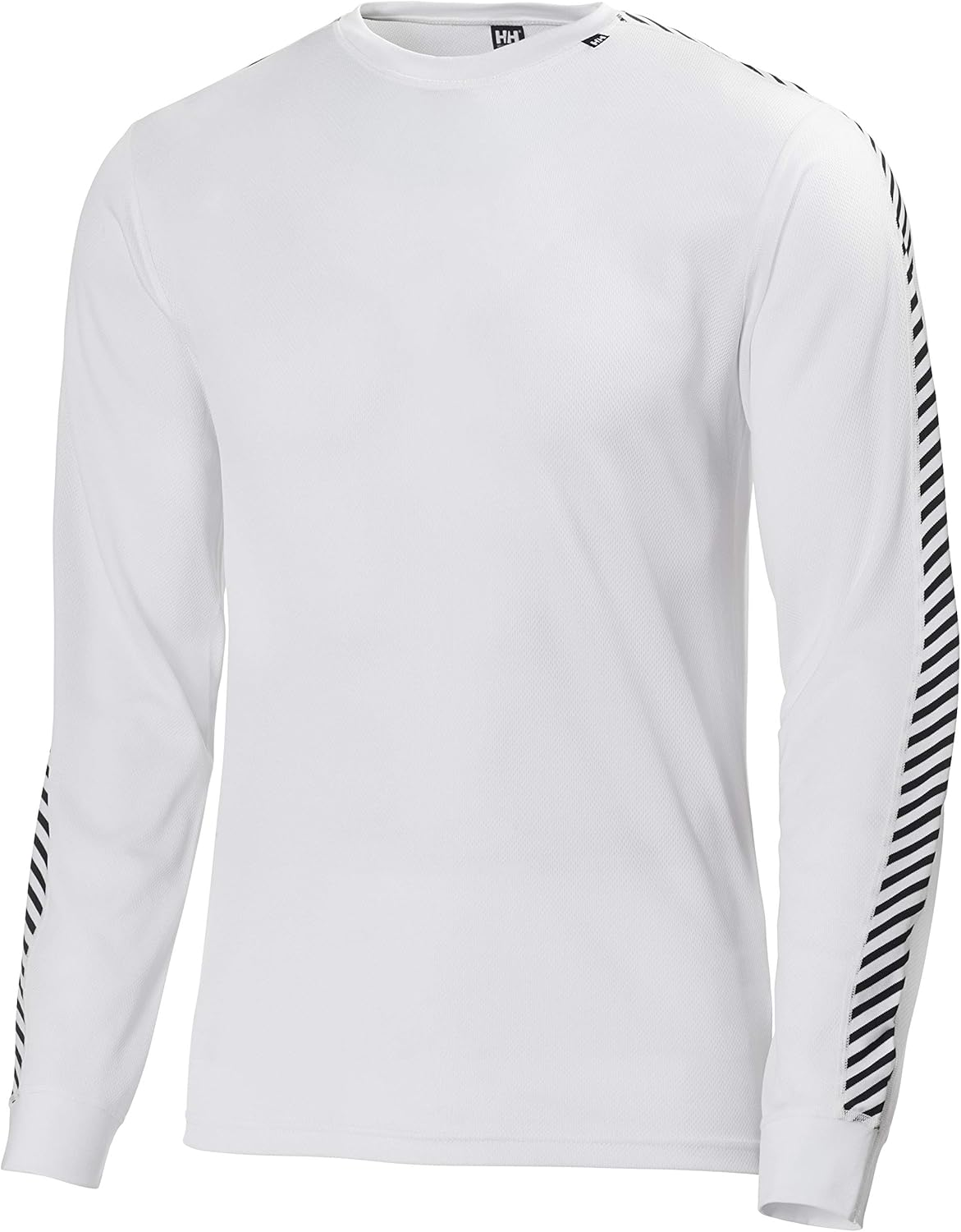 Helly-Hansen Men'S LIFA Stripe Crew Lightweight Breathable Moisture Wicking Thermal Baselayer, 998 Black - Medium