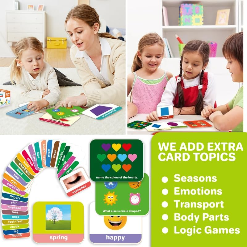 QUOKKA ABC Learning Flash Cards for Toddlers 2-4 Years - 120 Flashcards for Kids 1-2 in a Bag - Alphabet Numbers Letters Preschool Activities Ages 4-8 Speech Therapy Toys 1-3-5 Yo image number 3