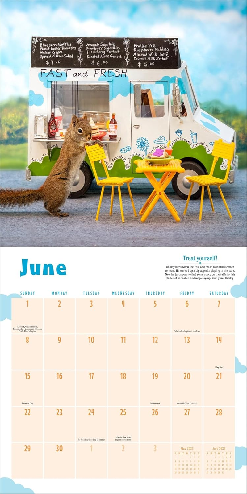 The Secret Life of Squirrels Wall Calendar 2025