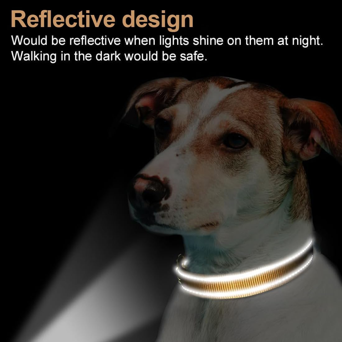 Nylon Dog Collar, Ultra Soft Dog Collar with Neoprene Padded, for Puppies, Small, Medium, Large Dogs, Brown, L image number 1