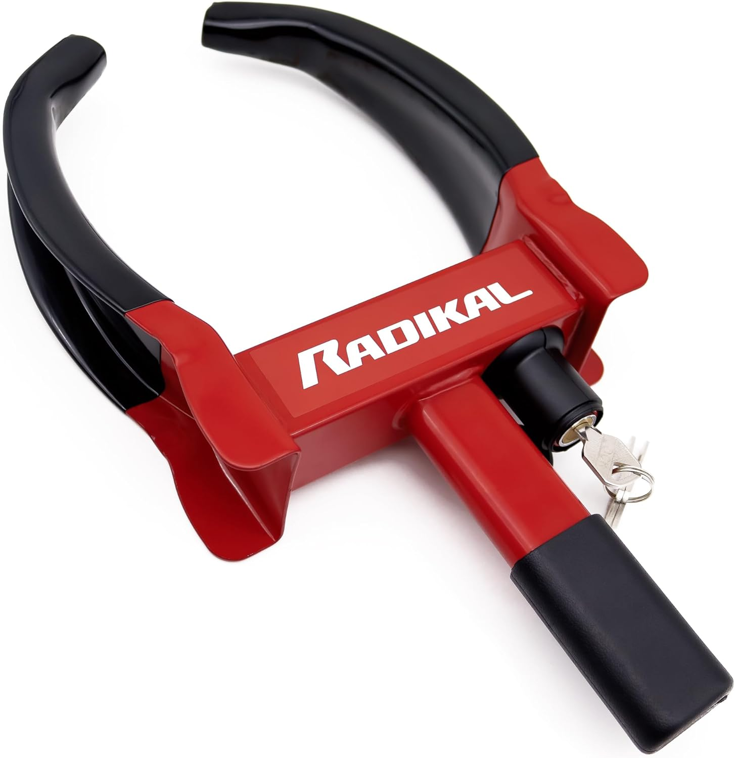 RADIKAL RK1001 Heavy Duty Wheel Clamp Lock, Adjustable 7,4-11,4In, High Security Lock, Anti-Scratch, Universal Wheel Car Boot anti Theft Lock Device for Vehicle Truck, Van, Golf Cart, Motorhome Camper