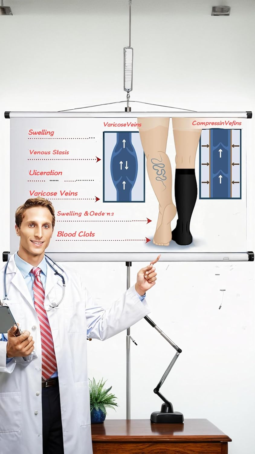 Honwor 4-Pack 20-30 Mmhg Compression Socks for Athletes, Pregnancy, Travel - Boost Circulation, Reduce Swelling, Enhance Performance image number 2