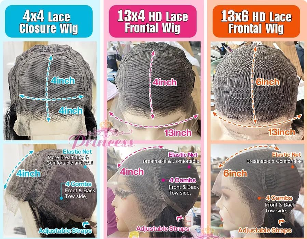 4X4 Hd Lace Blonde Human Hair Wig, Straight Lace Front Wig Lace Closure Wig Human Hair Wigs 4X4 Wig 26 Inch 180% Density