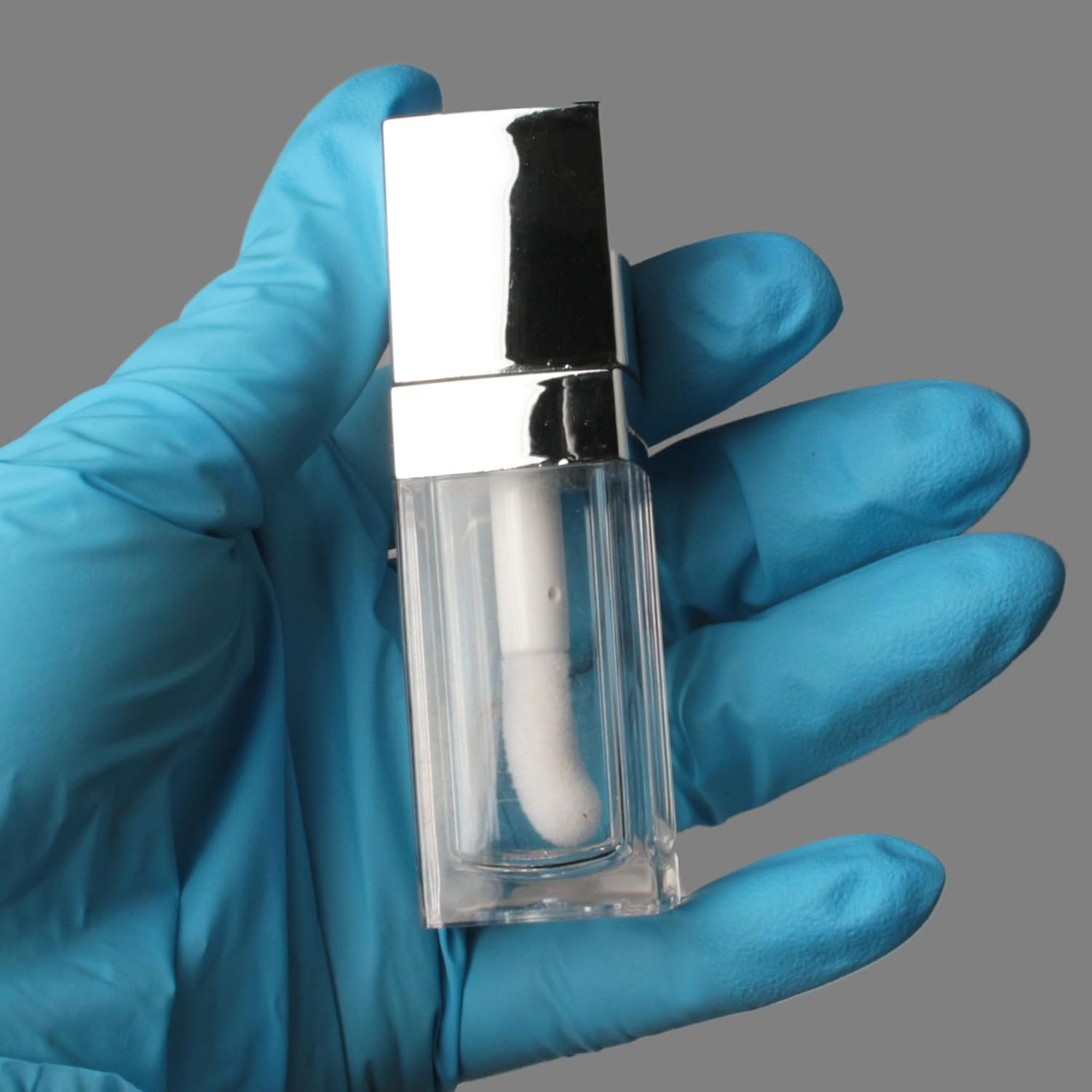 COSIDEA 20PCS Empty 8ML Square Clear Lip Gloss Tube Silver Big Doe Foot Wand Lipgloss Tubes for Lip Oil Tint Bottles Container image number 4