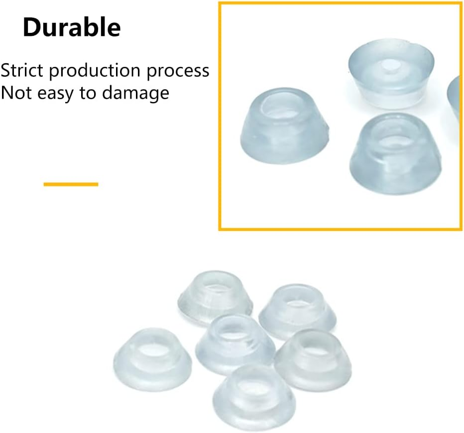20 Pcs Rubber Feet Pads for Furniture Adhesive Clear Bumper Pads 2 Sizes Shock-Absorbing Buffers Noise Absorption Protectors Pads for Kitchen Cupboard Home Door Handle Knob, Large (&Oslash;27Mm) image number 4