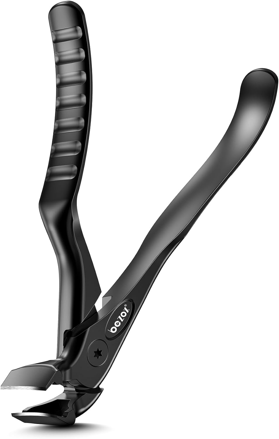 BEZOX Toenail Clippers for Seniors &ndash; Upgraded Long Handled Curved Head Toe Nail Clippers for Thick Nails for Elderly - Black