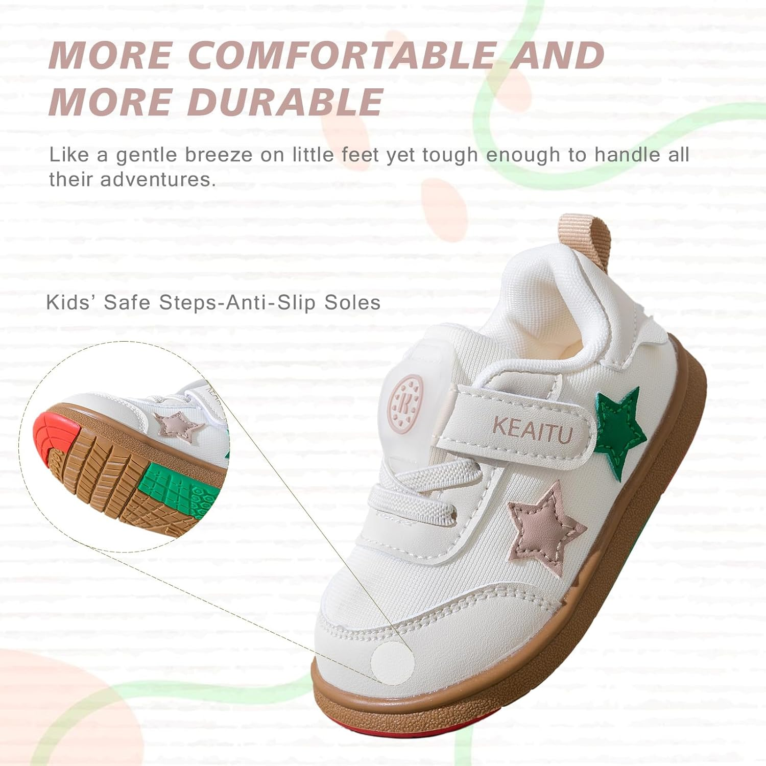 AOIREMON Toddler/Little Kids Boys Girls Dress Shoes Lightweight Breathable Infant Sneakers Baby Crib First Walker Shoes with Non-Slip Rubber Sole image number 3