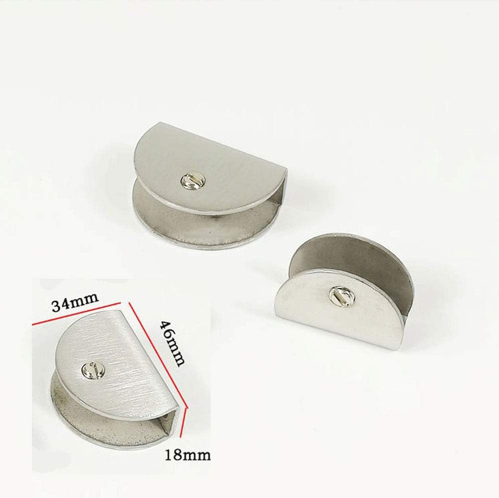 Set of 20 of NUZAMAS Glass Shelf Brackets - 201 Stainless Steel Glass Clamp Clip Holder, Rectangle Adjustable Clamping 8-12Mm Thickness Panel, Size 27.5X37X16.5Mm image number 5