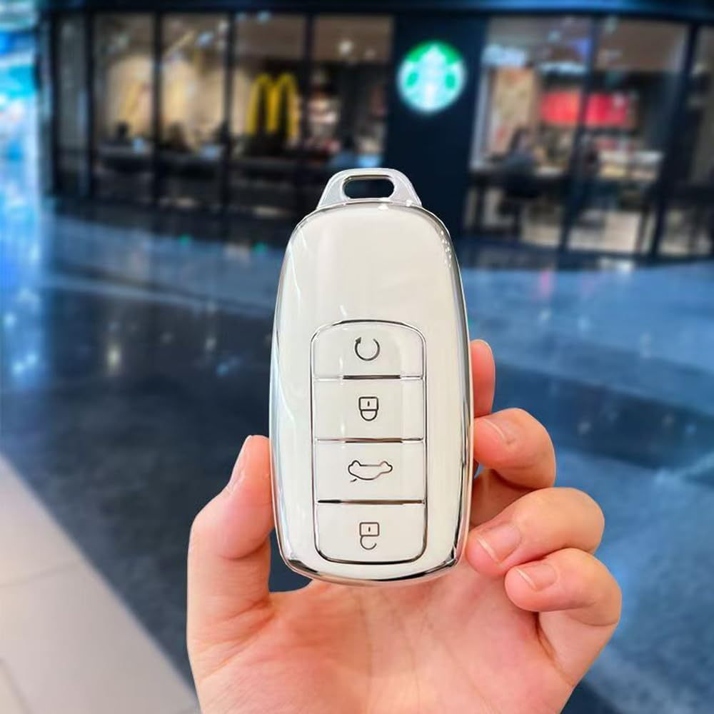 Car Smart Key Fob Case TPU Car Key Protection Cover Compatible with Chery Omoda 5 Compatible with Tiggo 8 Pro 2 Pack image number 2