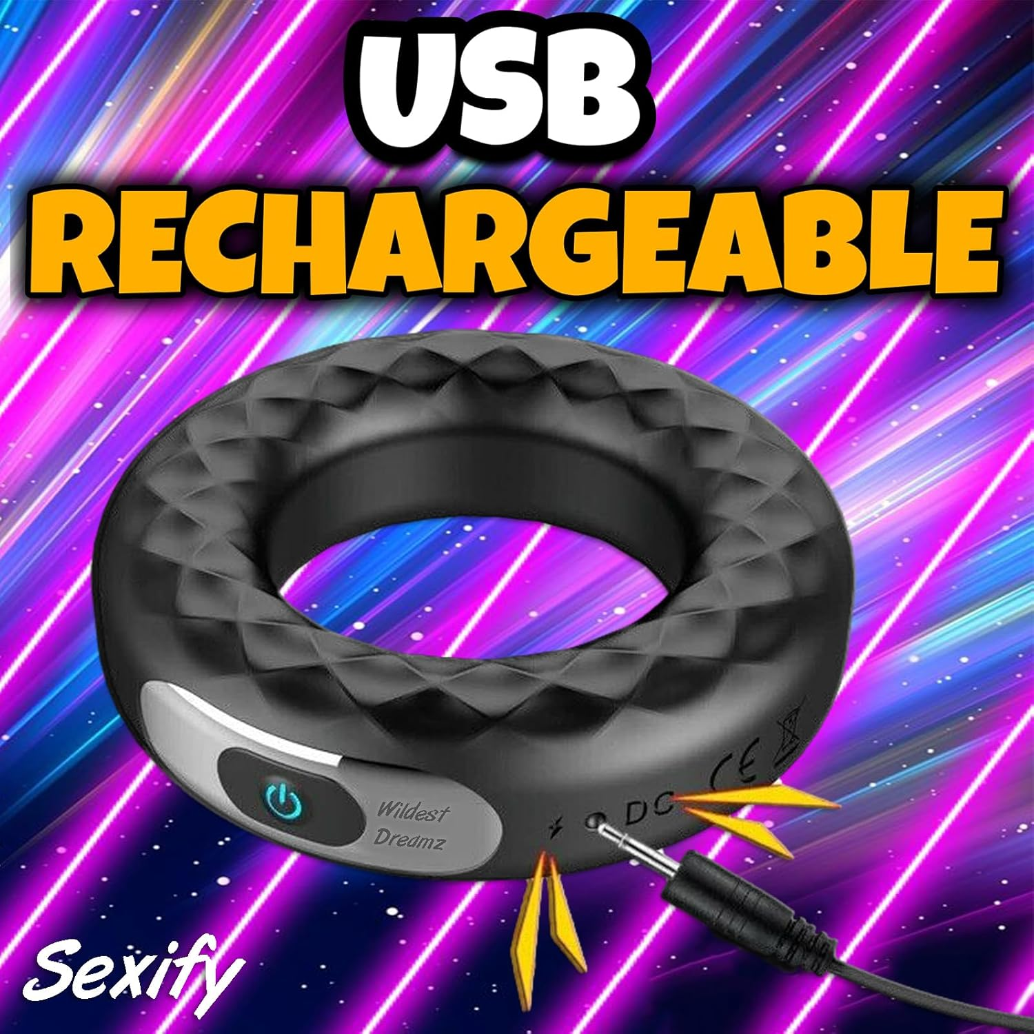 Vibrating Cock Ring Vibrator, 10 Vibration Modes, Silicone Stretchy Couples Vibrator Erection Enhance Delay Ejaculation Pleasure, Clitoral G Spot Vibrator Stimulator for Women, Rechargeable Adult Sex Toys image number 6