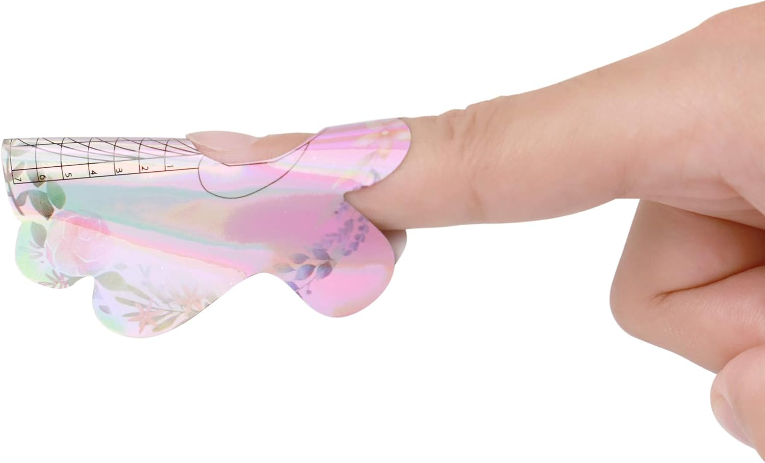 BNG Nail Extension Tips Shapes Guide Sticker Professional Nail Shapes French Acrylic UV Gel Tips Builder Stencil Manicure Tools Reusable Colourful image number 5