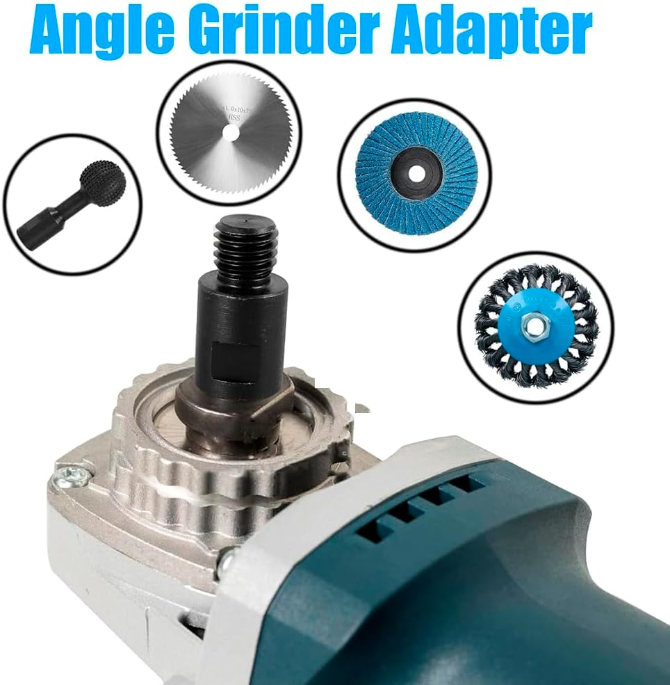 Yakamoz 2Pieces M14 Female to 5/8"-11 Male Angle Grinder Attachment Thread Adapter Converter for Hole Opener Angle Grinder, Wire Wheel Drill Adapter Tool