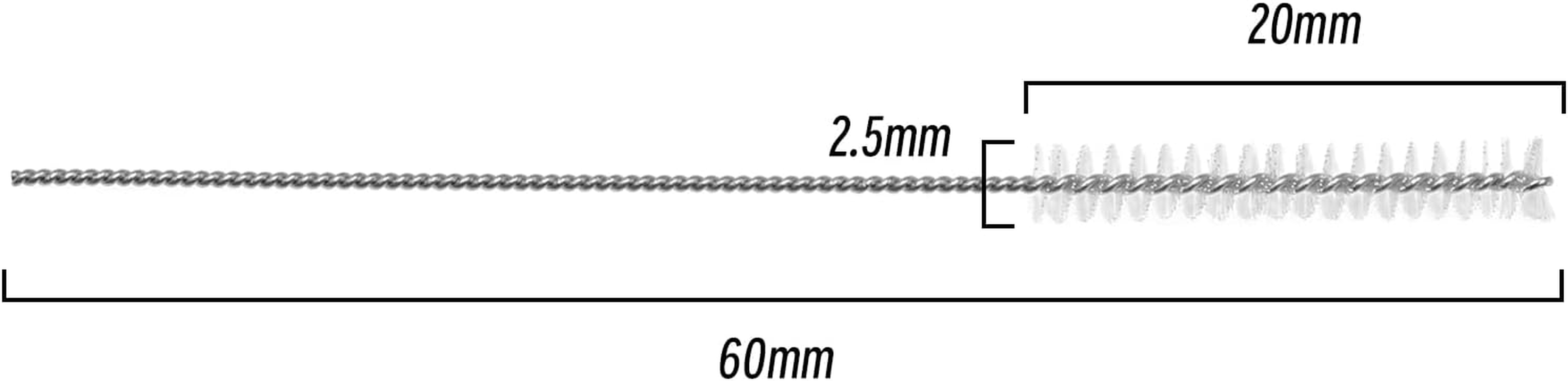 Emsea 10Pcs 2.5Mm Hearing Aid Tube Brush Hearing Aid Cleanings Kits Aid Vent Brush for Cleanings Dredging Ventilation Hole Sound Guide Tube 60Mm Length image number 4