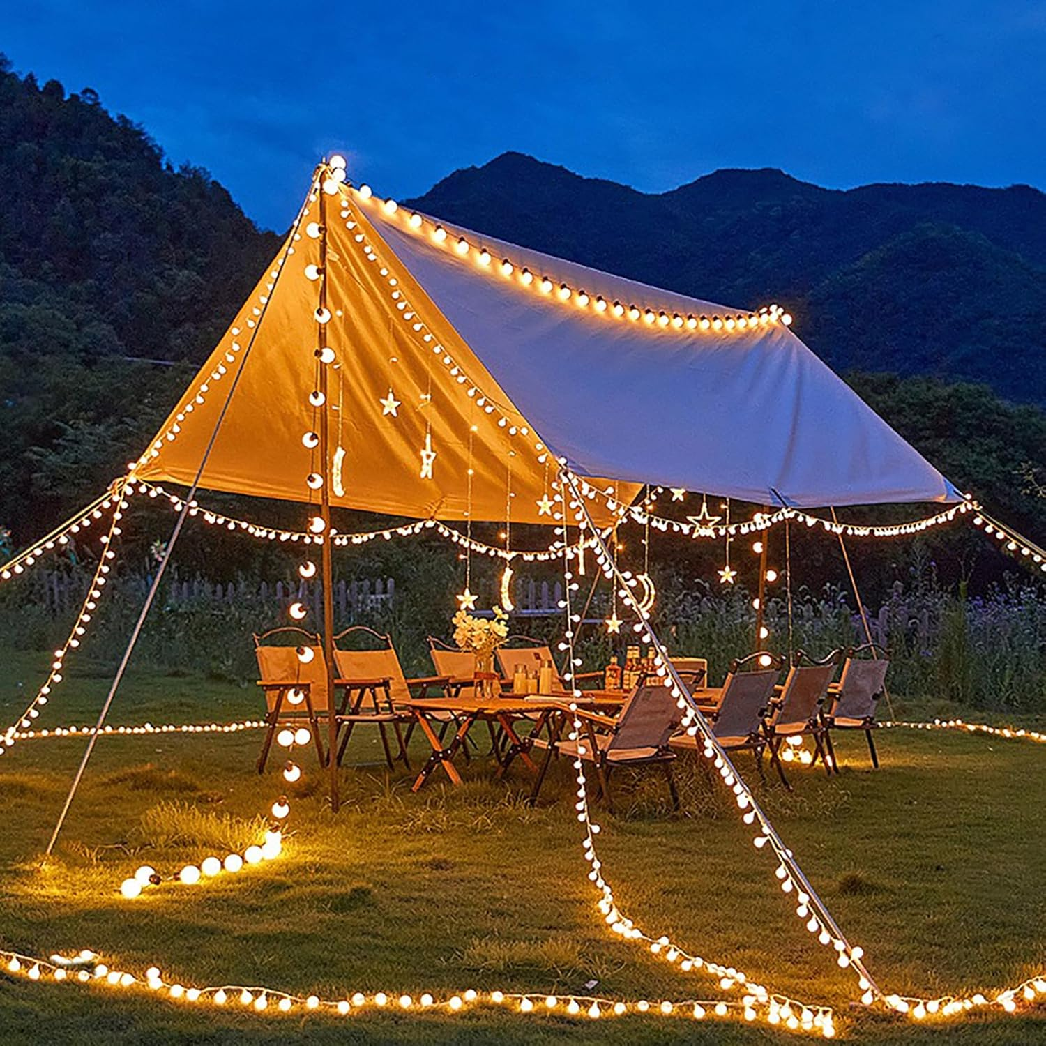 Outdoor String Lights, Christmas Patio Globe String Lights LED, 10M 40 Waterproof Commercial Grade Decorative Lights for Backyard, Garden and Party Outdoor Decor image number 1