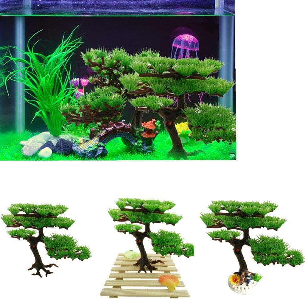 Fish Tank Decoration Accessories,Aquarium Ornament,Habitat Statue, Aquatic Pet Supplies Artificial Aquarium Fish Tank Rockery Accessories Bonsai Ornament (Color : #1)