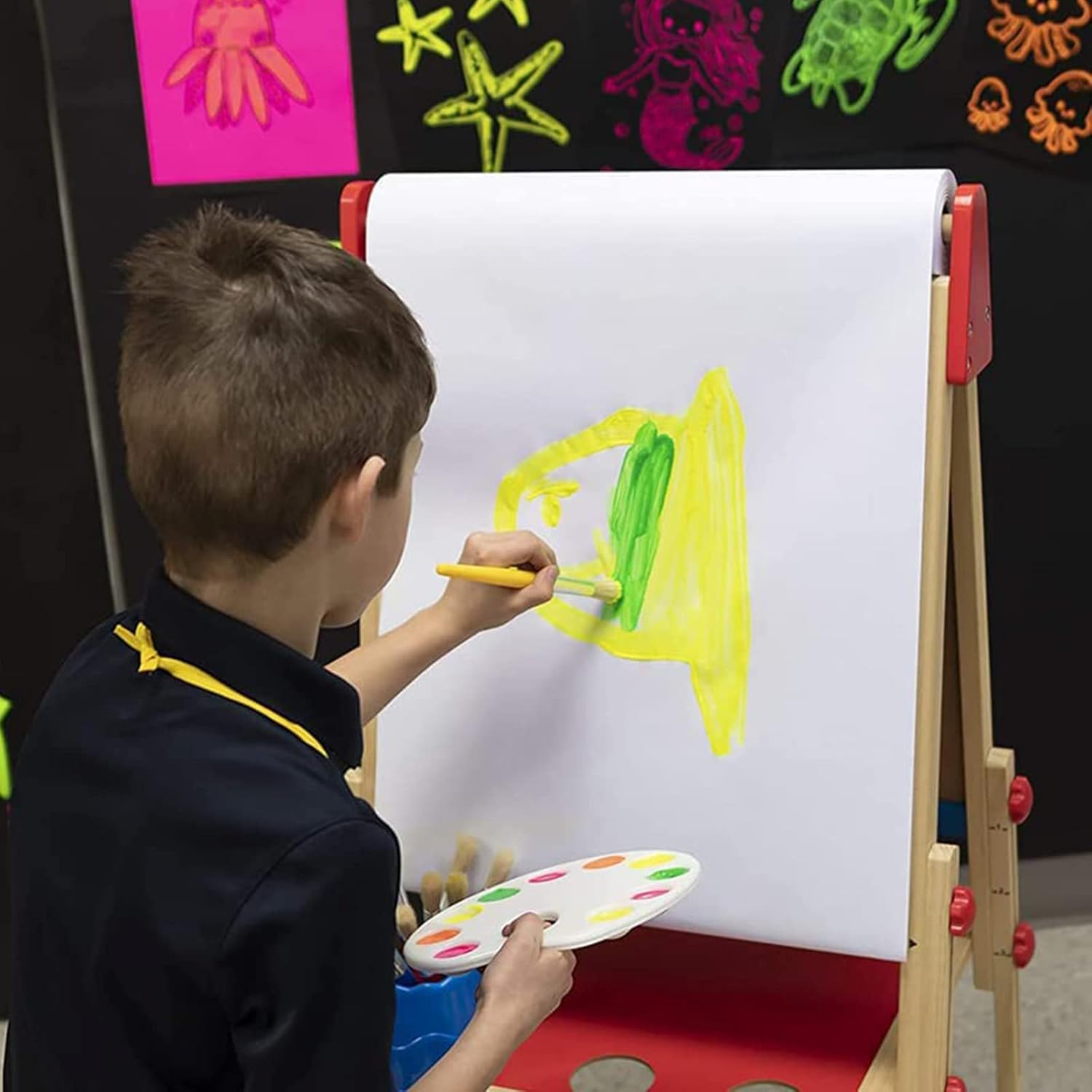 PALUDO Drawing Paper Roll, 43 Cm X 20 M White Paper Roll 80 G/M, Painting Paper Roll Children, Sketch Paper Sketch Roll for Children, Easel Paper, Wall Art, Sketching Crafts, Drawing Wrapping Paper image number 6