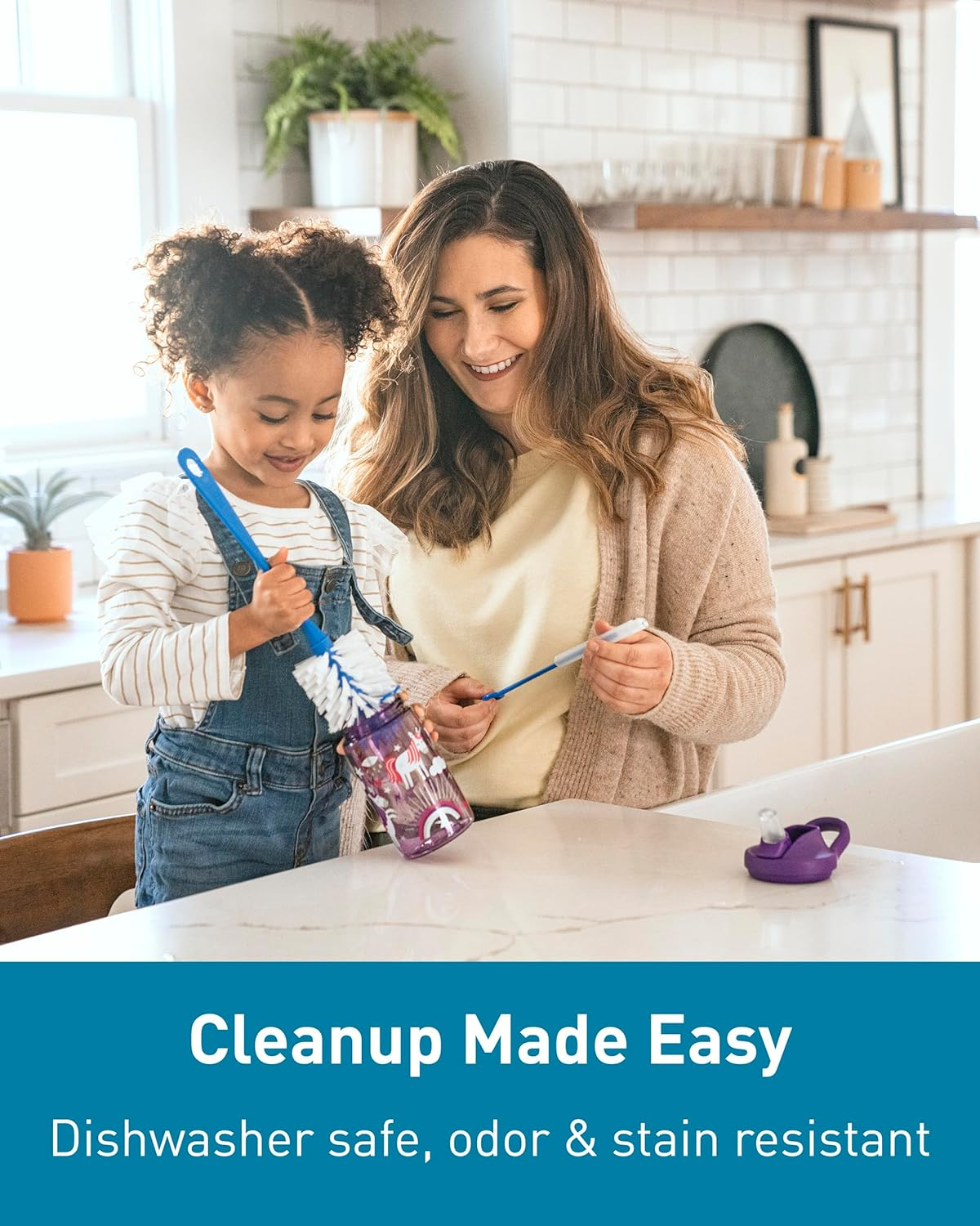 Revolutionizing Nursery/Kindergarten Hydration! Automatic Open and Close Straw Camelback Ediplus Kids Tritan 400Ml True Blue Water Bottle Water Bottle Lightweight Compact Dishwasher Safe Kids - Bugs Vacation image number 7