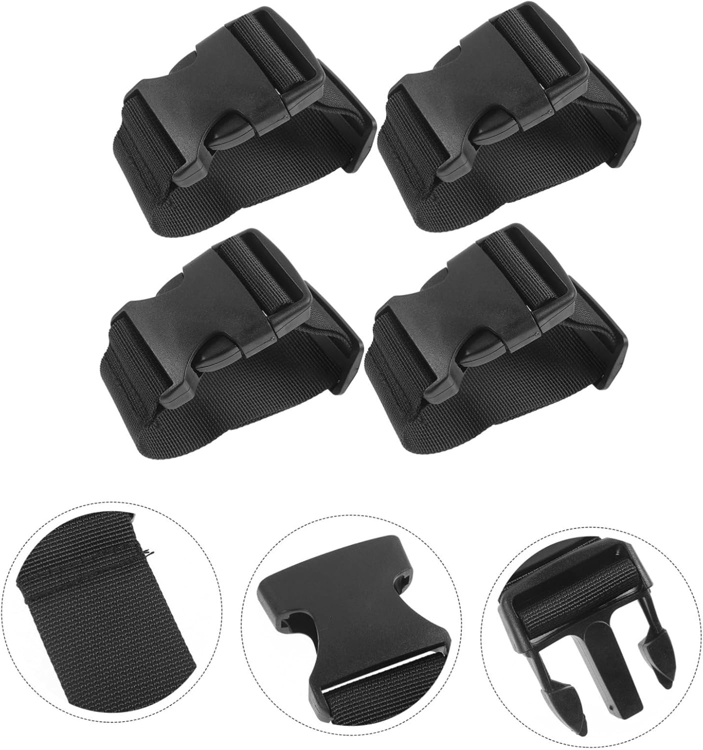 Holibanna 4Pcs Adjustable Suitcase Straps Luggage Bag Straps Cross Luggage for Duffle Bag Backpack