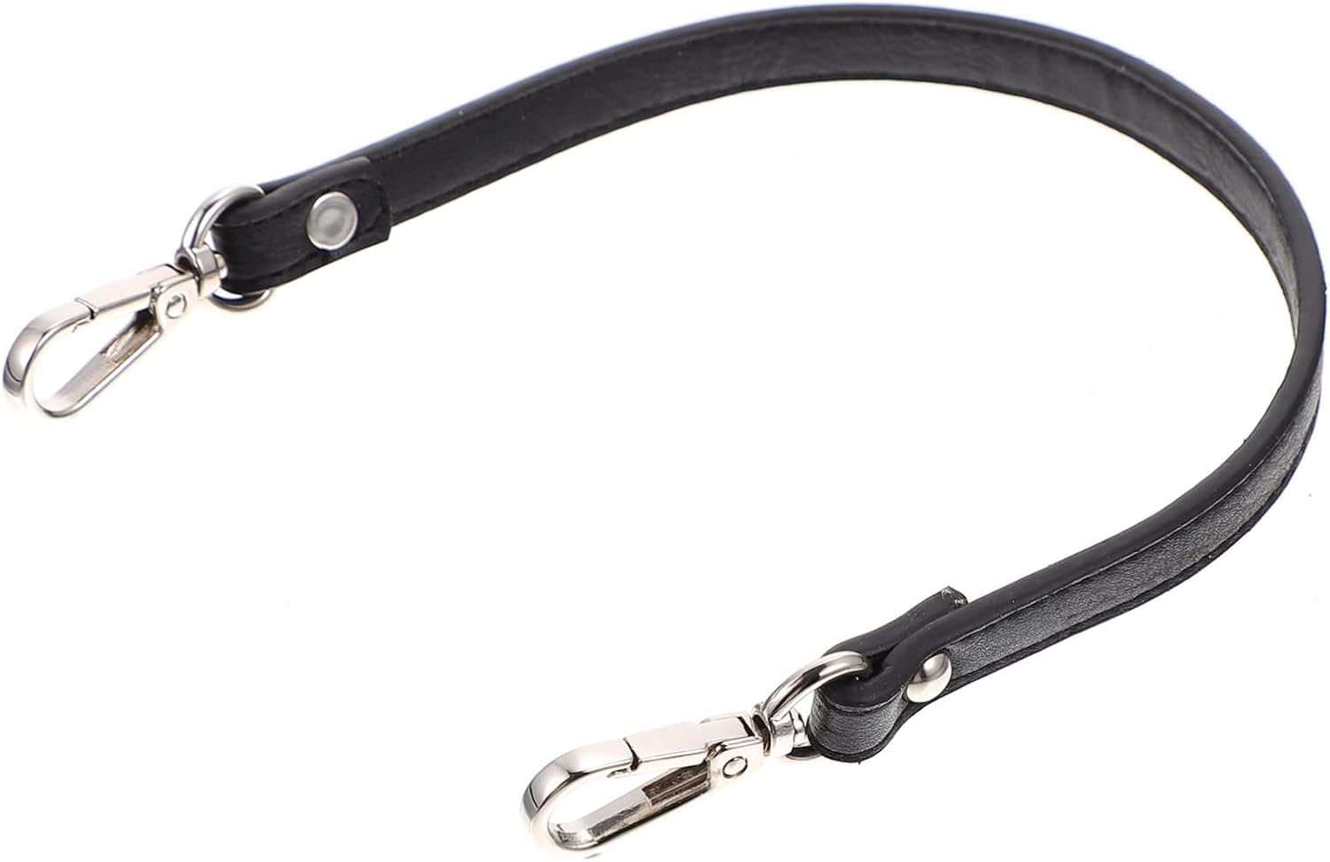 STOBOK Pu Leather Purse Strap with Silver Buckle, DIY Shoulder Bag Replacement Belt for Women, Short Handbag Handle for Crafting and Purse Making Accessories