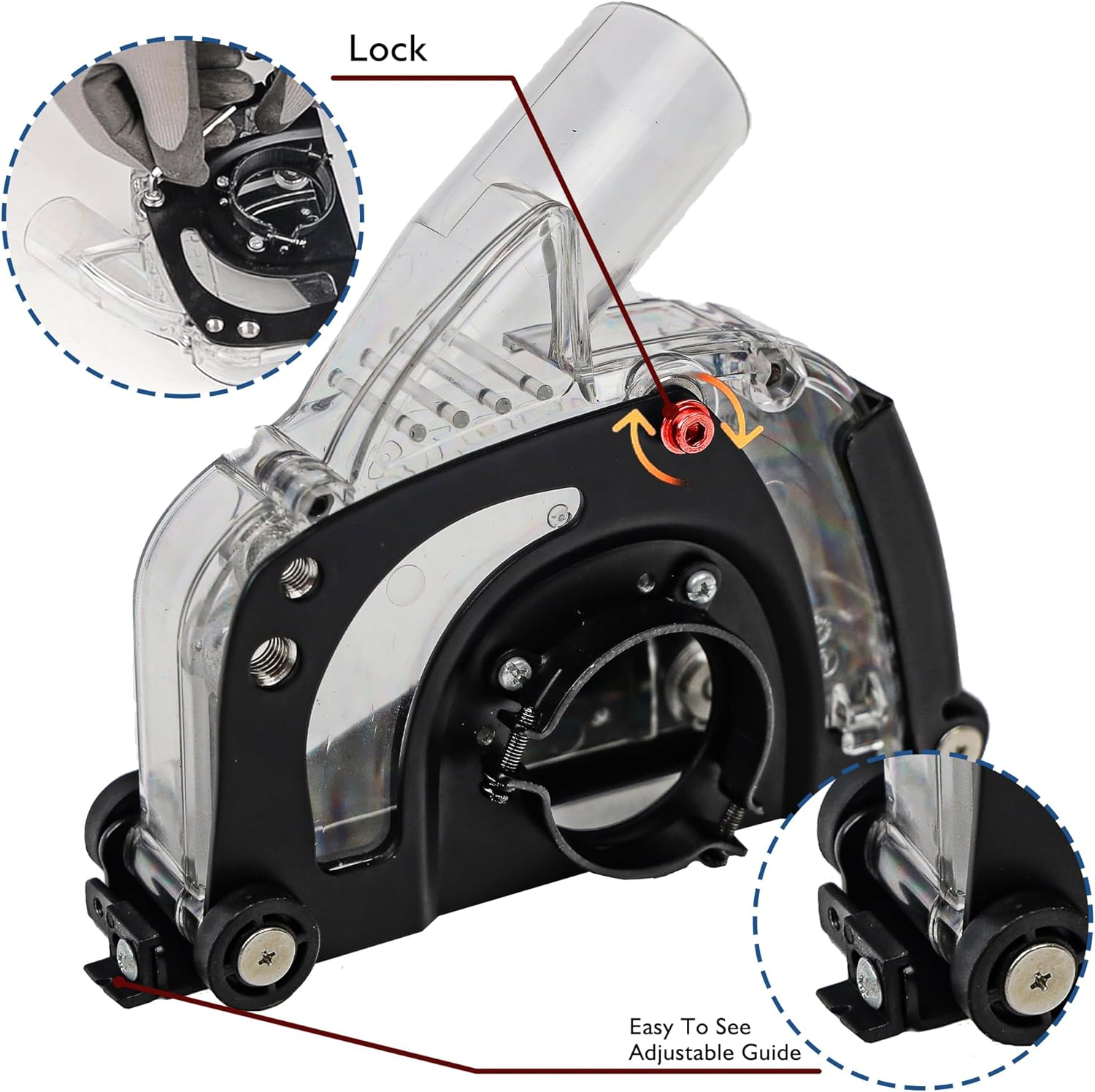 HERZO Dust Extraction Cutting Guard for 115/125Mm Angle Grinder image number 2