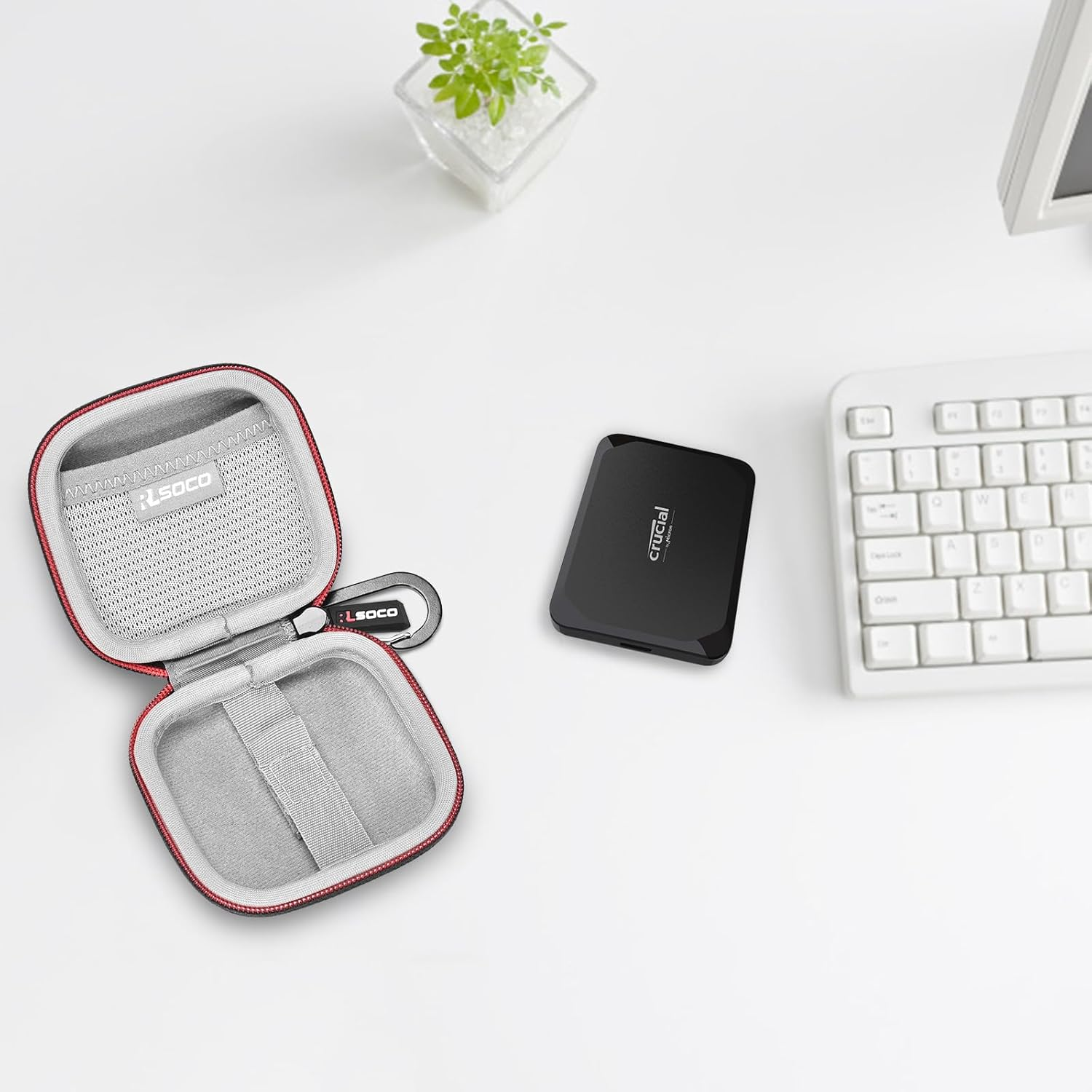 Carrying Case for Crucial X9 Pro/X9/X10/X10 Pro/X6 Portable SSD 8TB/6TB/4TB/2TB/1TB/500GB External Solid State Drive,Storage Travel Case by RLSOCO (Case Only) image number 6